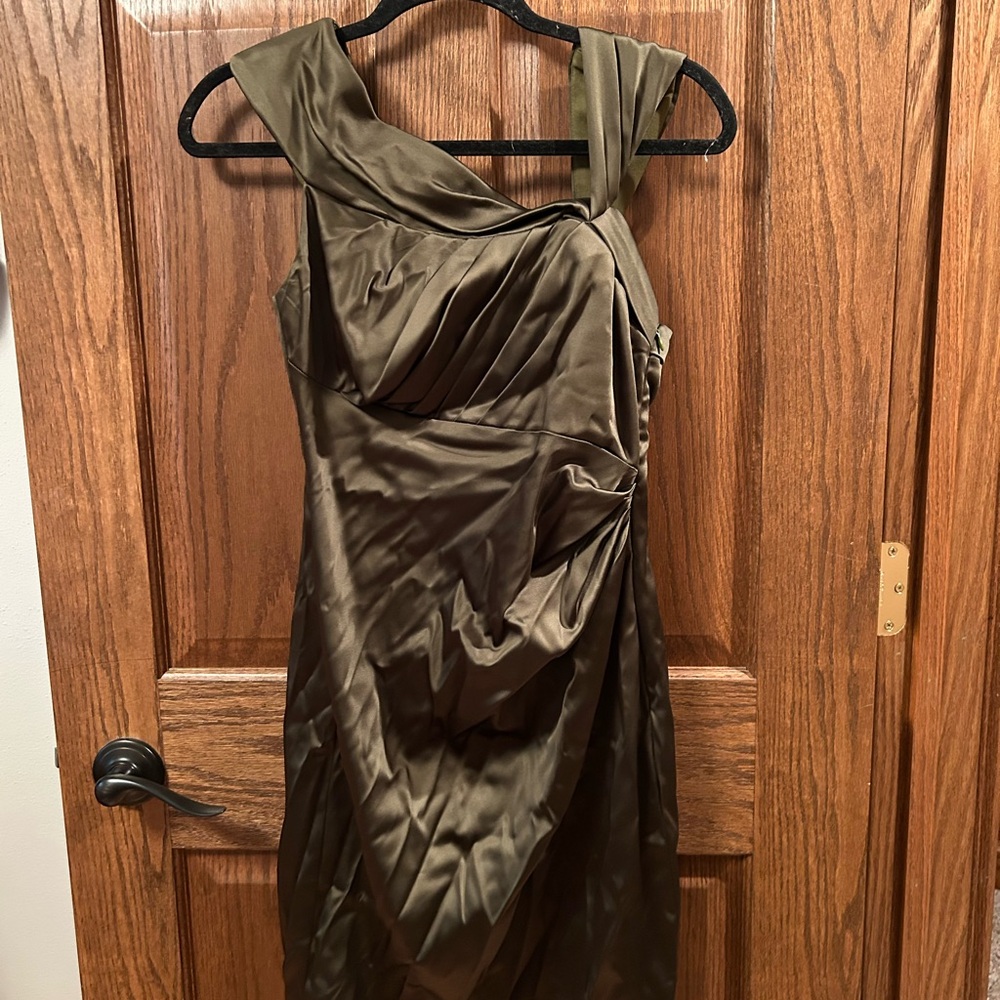 Elegant Olive Green Dress